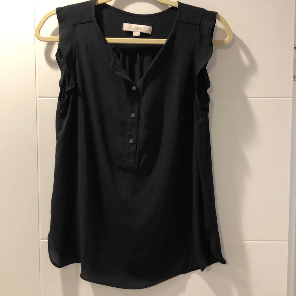 Loft S black blouse